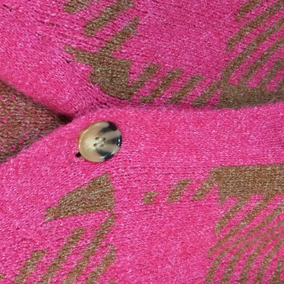 Maurices Pink Plaid Button Down Cardigan V-neck Button Down Women's Sz L - Picture 7 of 12